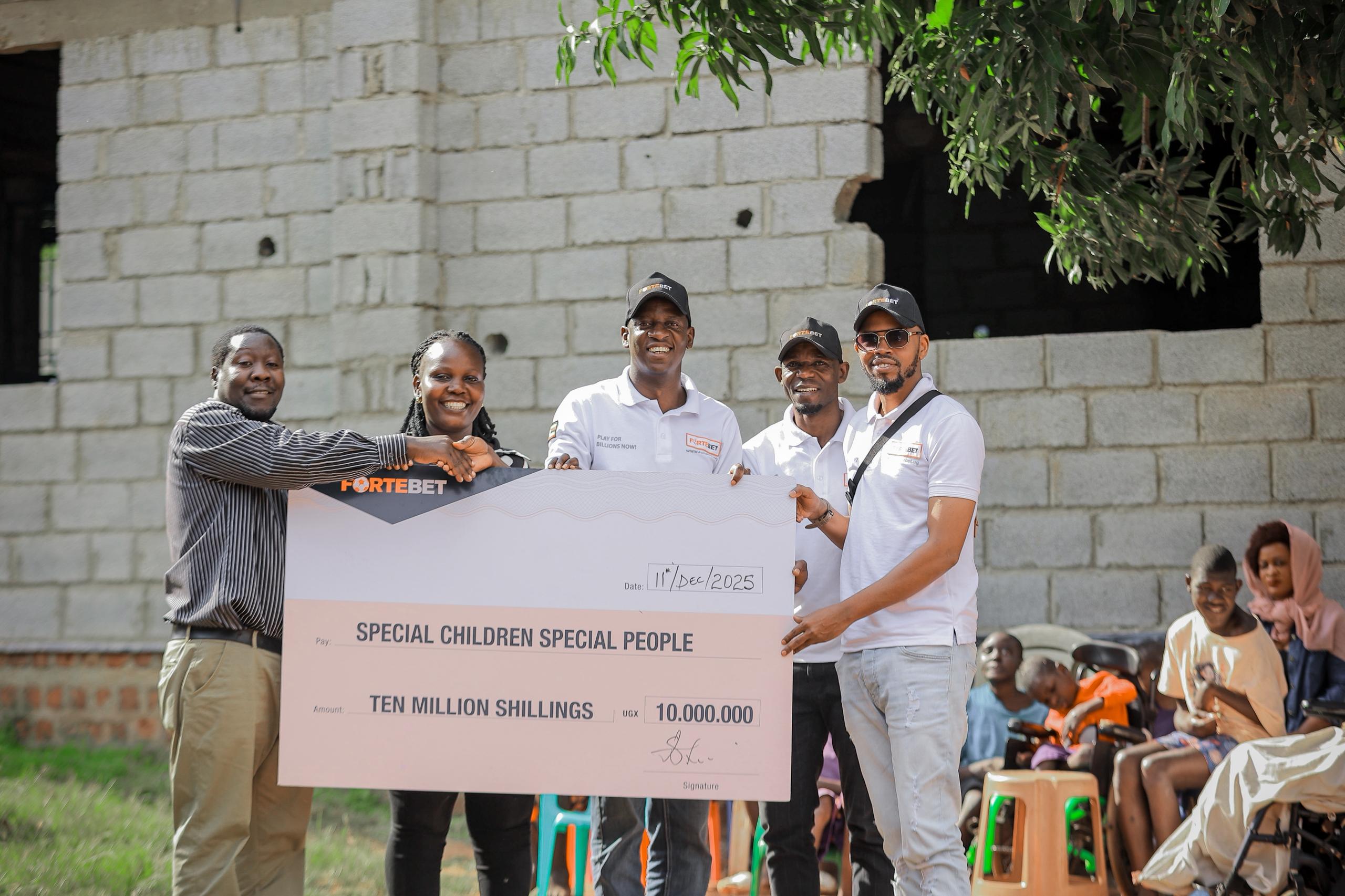 FORTEBET DONATES UGX 10M X-MAS GIFT TO NEEDY PWD